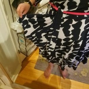 Stretch summer print wrap dress